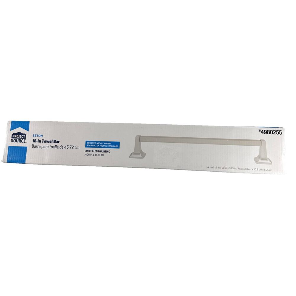 Project Source 18” Towel Bar Brushed Nickel Finish